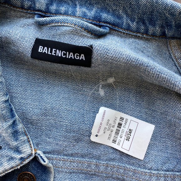 MENS Graffiti Big Fit Denim Jacket size L - Picture 5 of 7